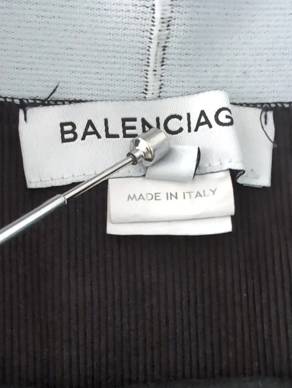 Balenciaga Men’s Black Ribbed Logo Boxer Briefs L